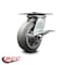 Service Caster 6 Inch Heavy Duty Thermoplastic Rubber Caster with Roller Bearing and Brake SCC SCC-35S620-TPRRF-SLB - alternate 6